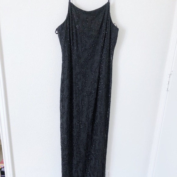 Beaded Black Evening Gown - Picture 2 of 2